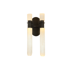 Black Two-Light Wall Sconce (2 Heads)