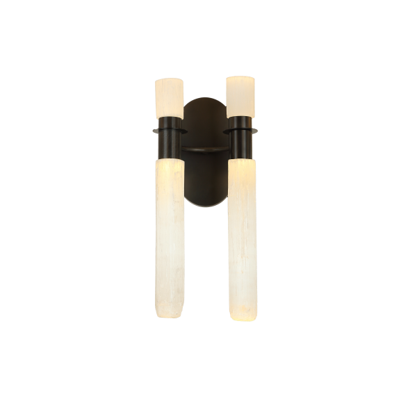 Black Two-Light Wall Sconce (2 Heads)