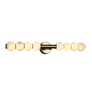8-Globe Gold Wall Sconce (Ball-Shaped Bar Light)
