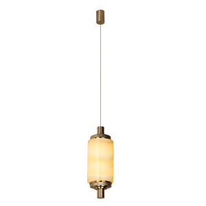 Gold Pendant Light — Jade Stone