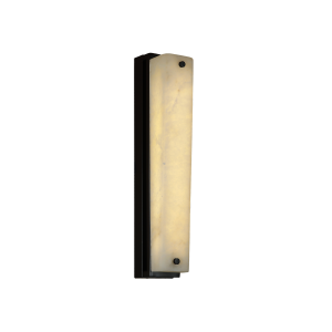 Black Wall Sconce with Marble Shade — 370mm