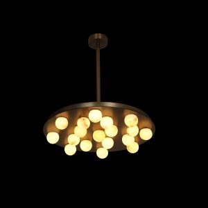 Disc Starry Alabaster Chandelier-18