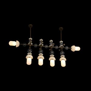 Modern Luxury Multi-Light Marble Pendant Chandelier-4