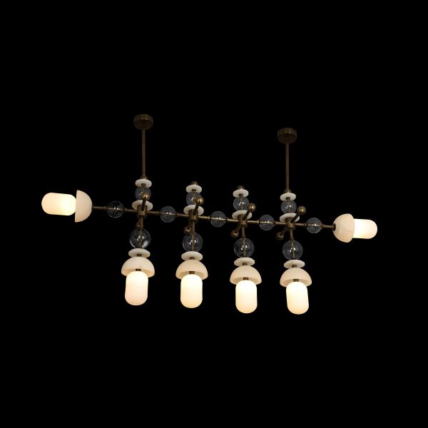 Modern Luxury Multi-Light Marble Pendant Chandelier-4