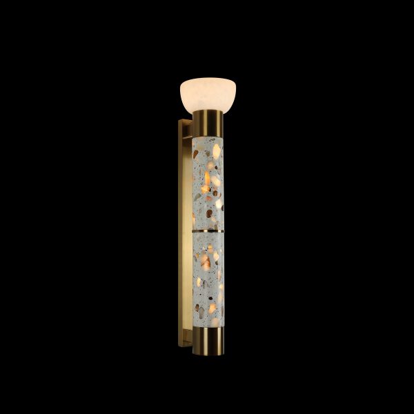L26503-860B Terrazzo Crushed Stone Double-Layer Alabaster Wall Sconce-560B