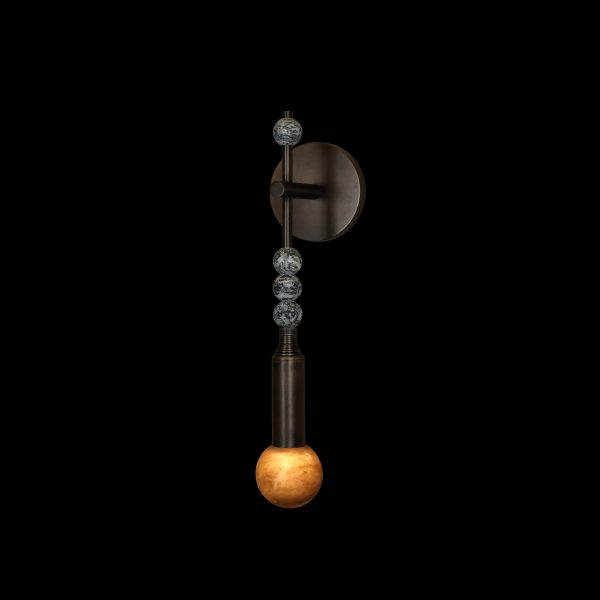 L82601-1B Beaded Marble Alabaster Wall Sconce